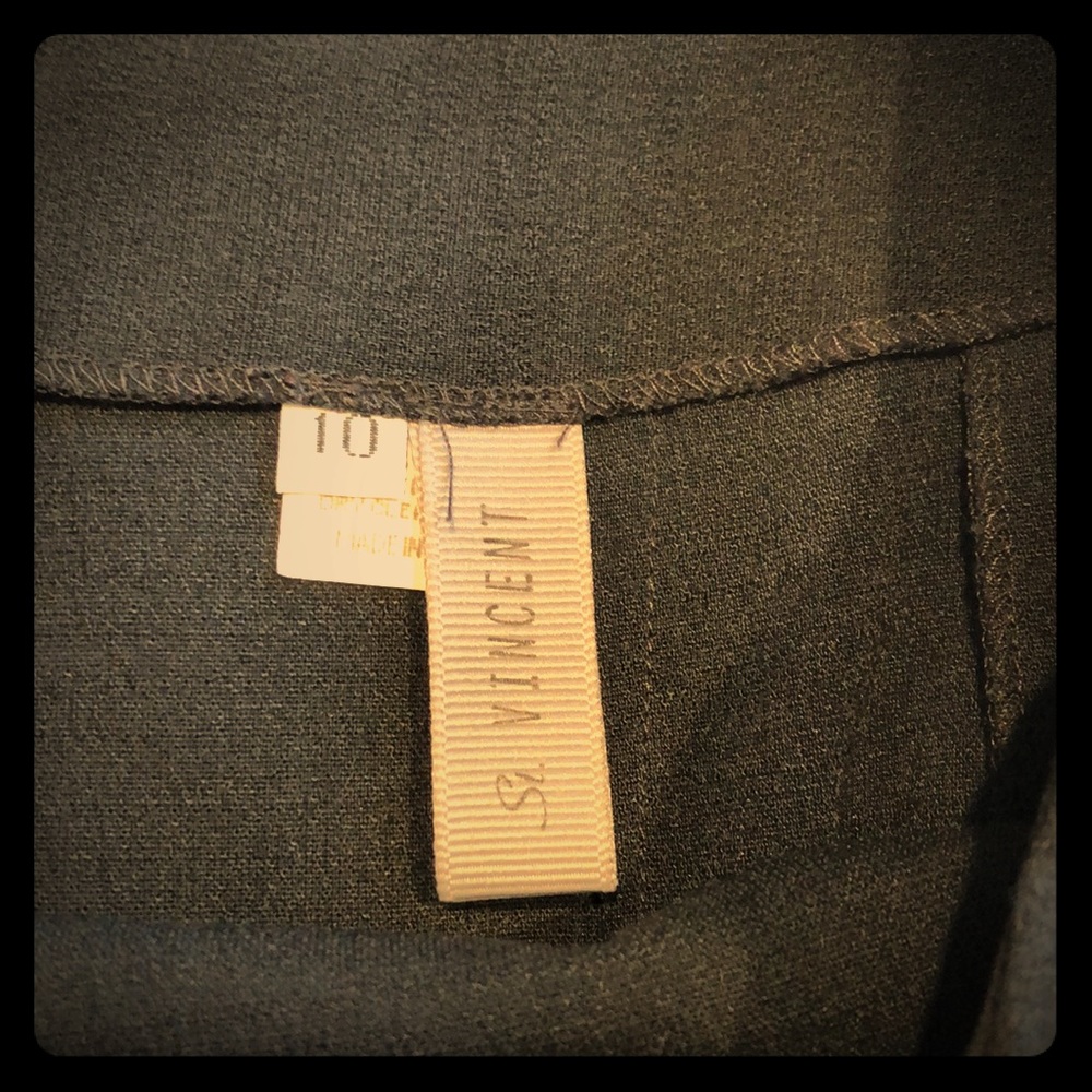 St. Vincent Black Pencil Skirt w/Velvet Detail - Picture 5 of 5
